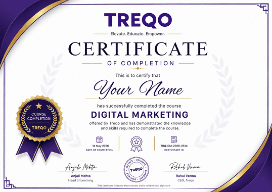 TREQO Official Certificate of Completion